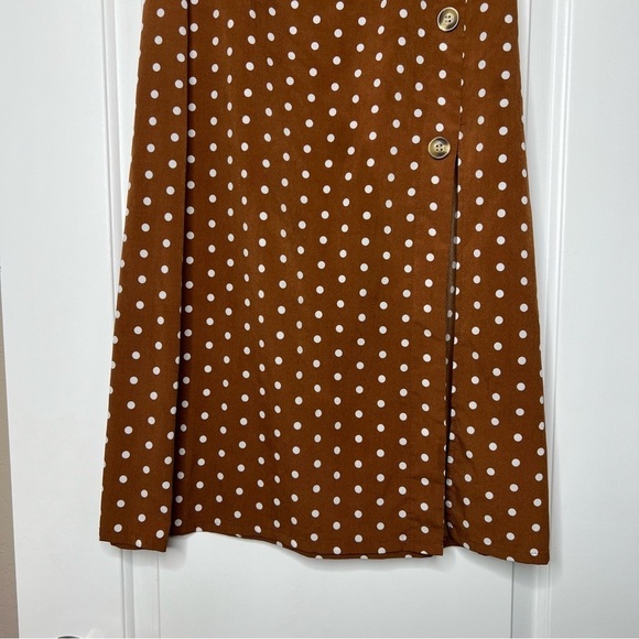 Nasty Gal dots of luck polka dot midi skirt size 4 - Picture 4 of 8